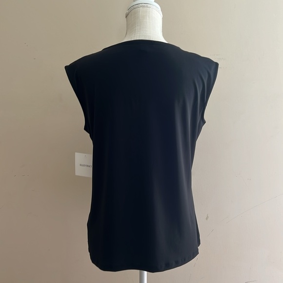NWT Ellen Tracy Black Top Size: M - Picture 2 of 6